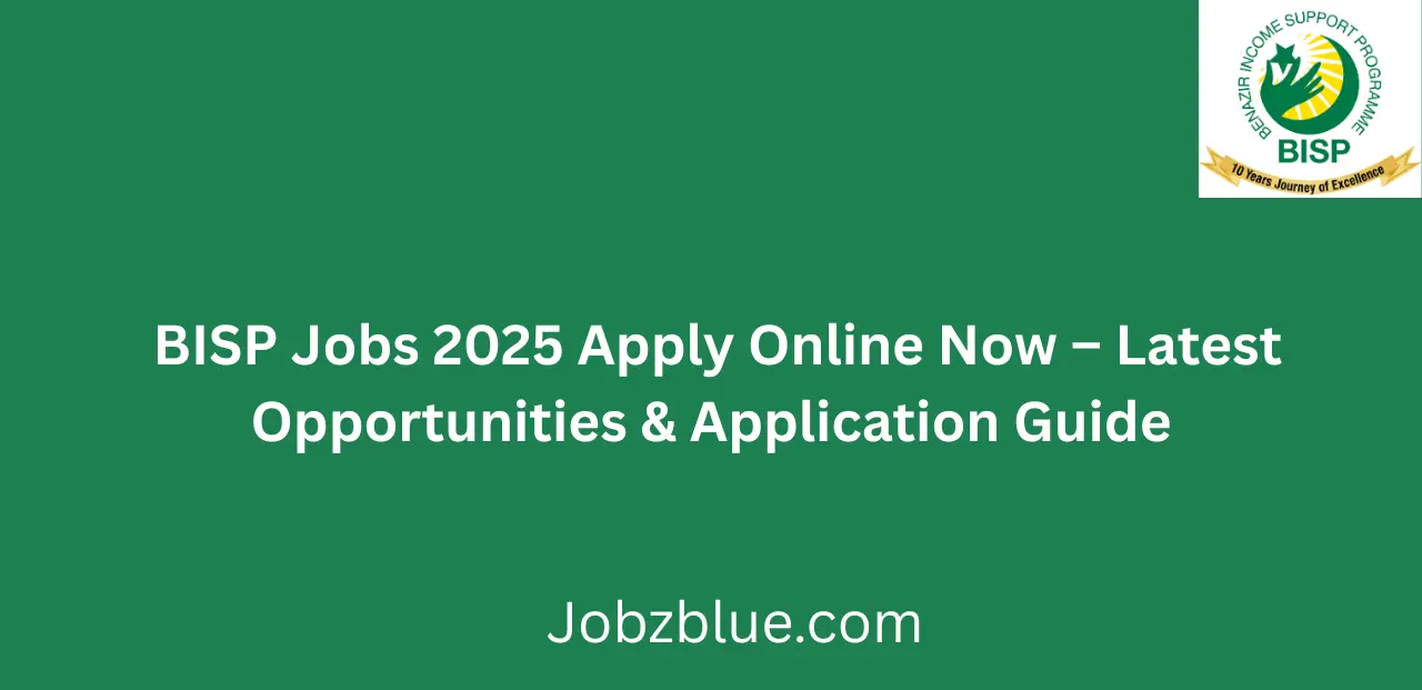 BISP Jobs 2025 Apply Online Now Latest Government Opportunities